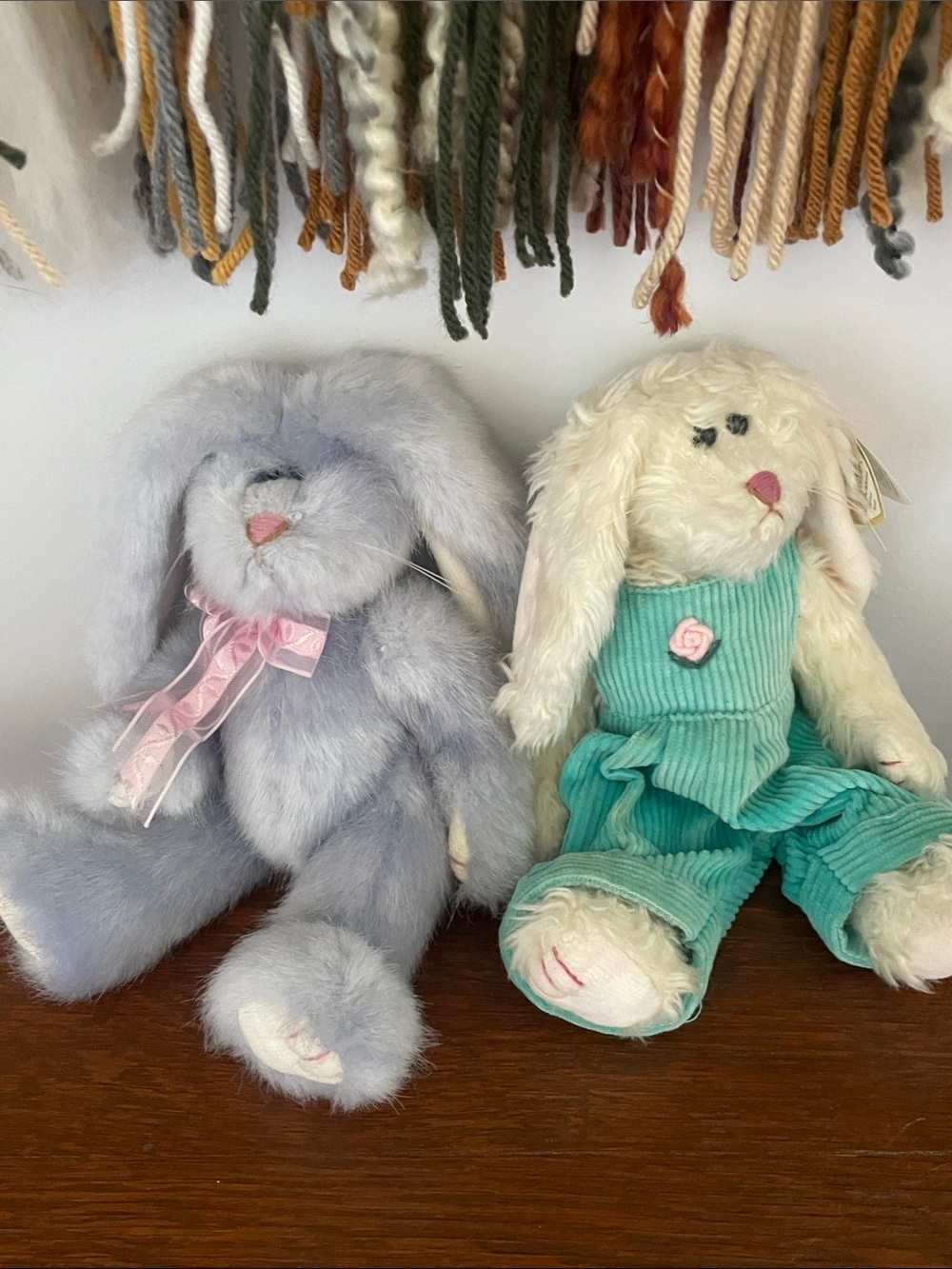 Ty beanie baby ivy the rabbit and azalea the bunny
